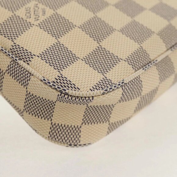 LOUIS VUITTON Damier Azur Pochette Accessoires Pouch N51986 LV Auth 136598M - Picture 4 of 16